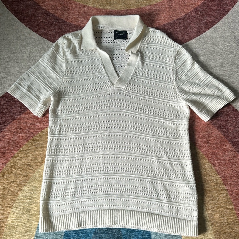 A&F Johnny Collar Knit Polo, size S